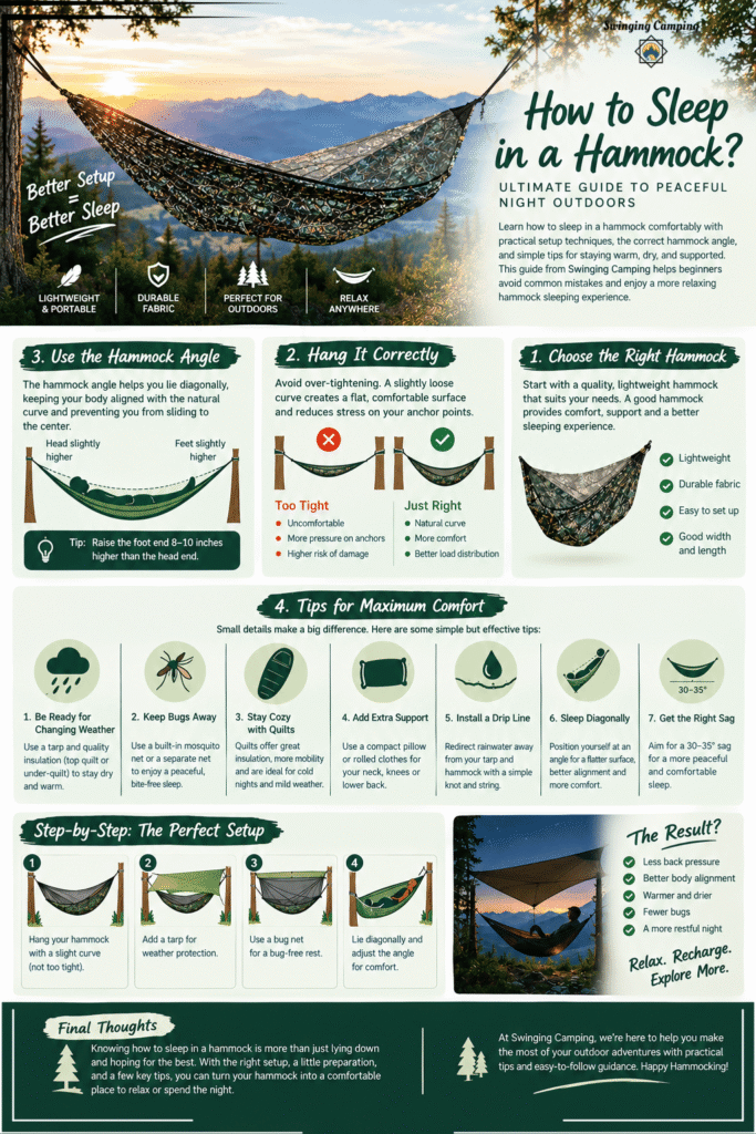 how to sleep in a hammock?”