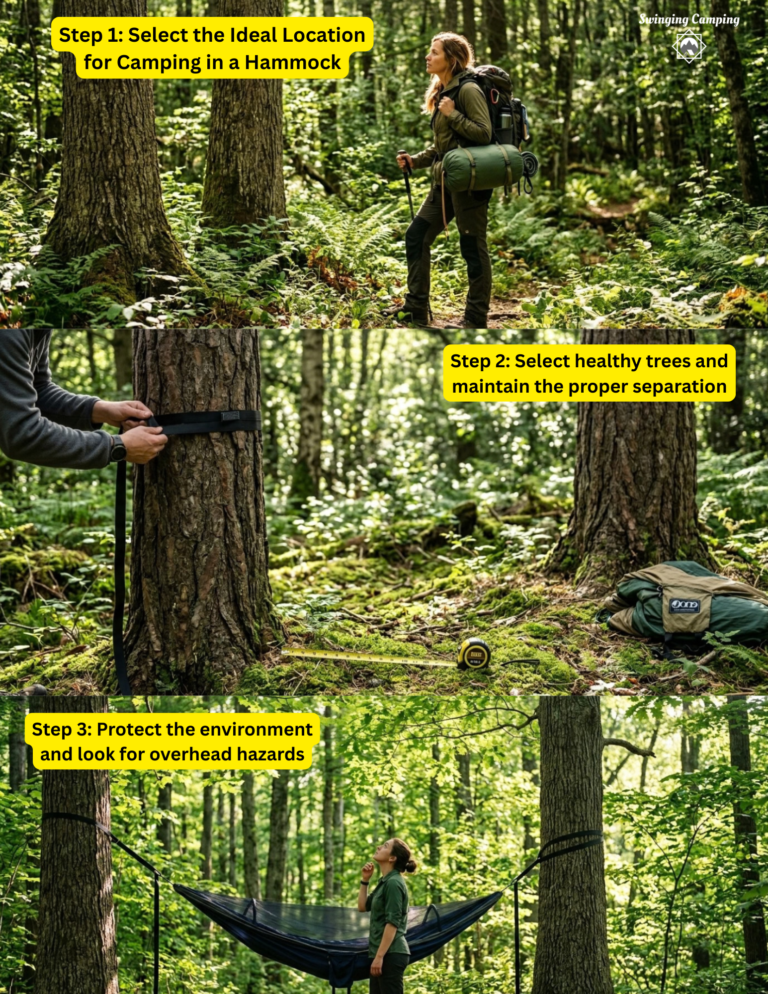 how to set up a hammock for camping?