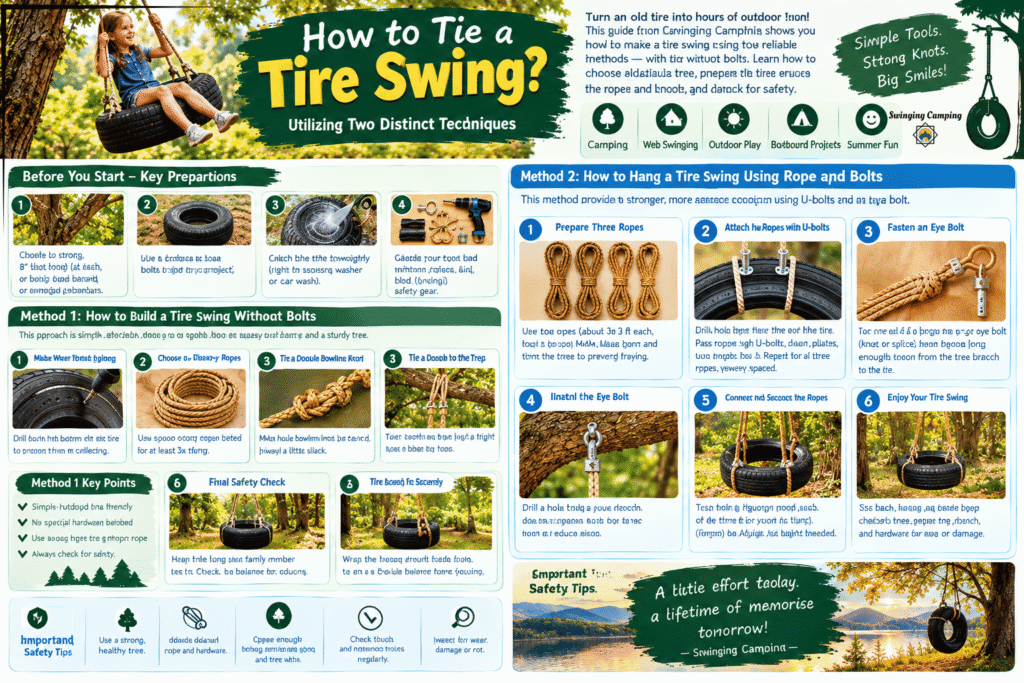 how to tie a tire swing?