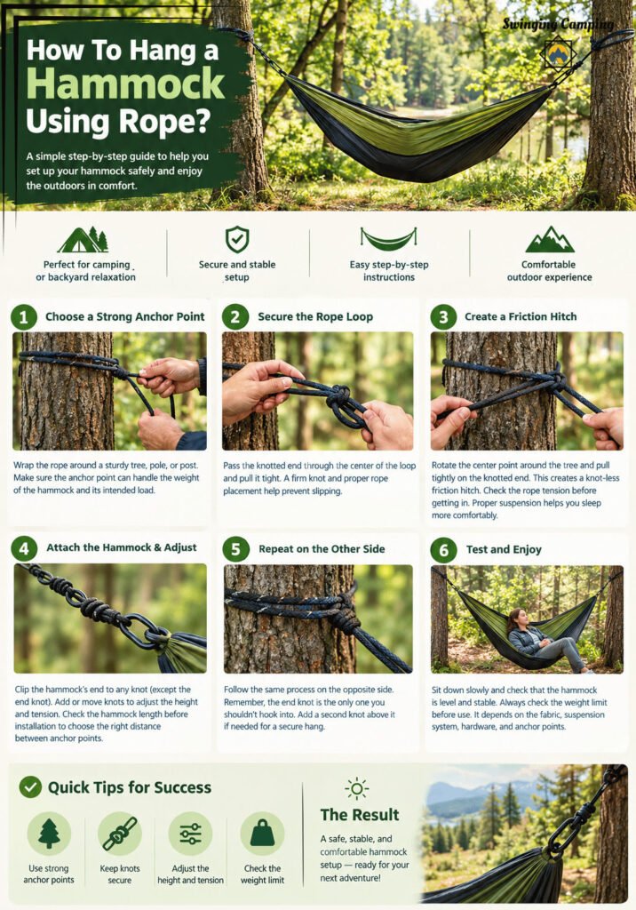 How To Hang a Hammock Using Rope?
